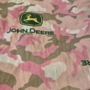 Fleece fitted Crib or toddler bed sheet, John Deere fabric, New